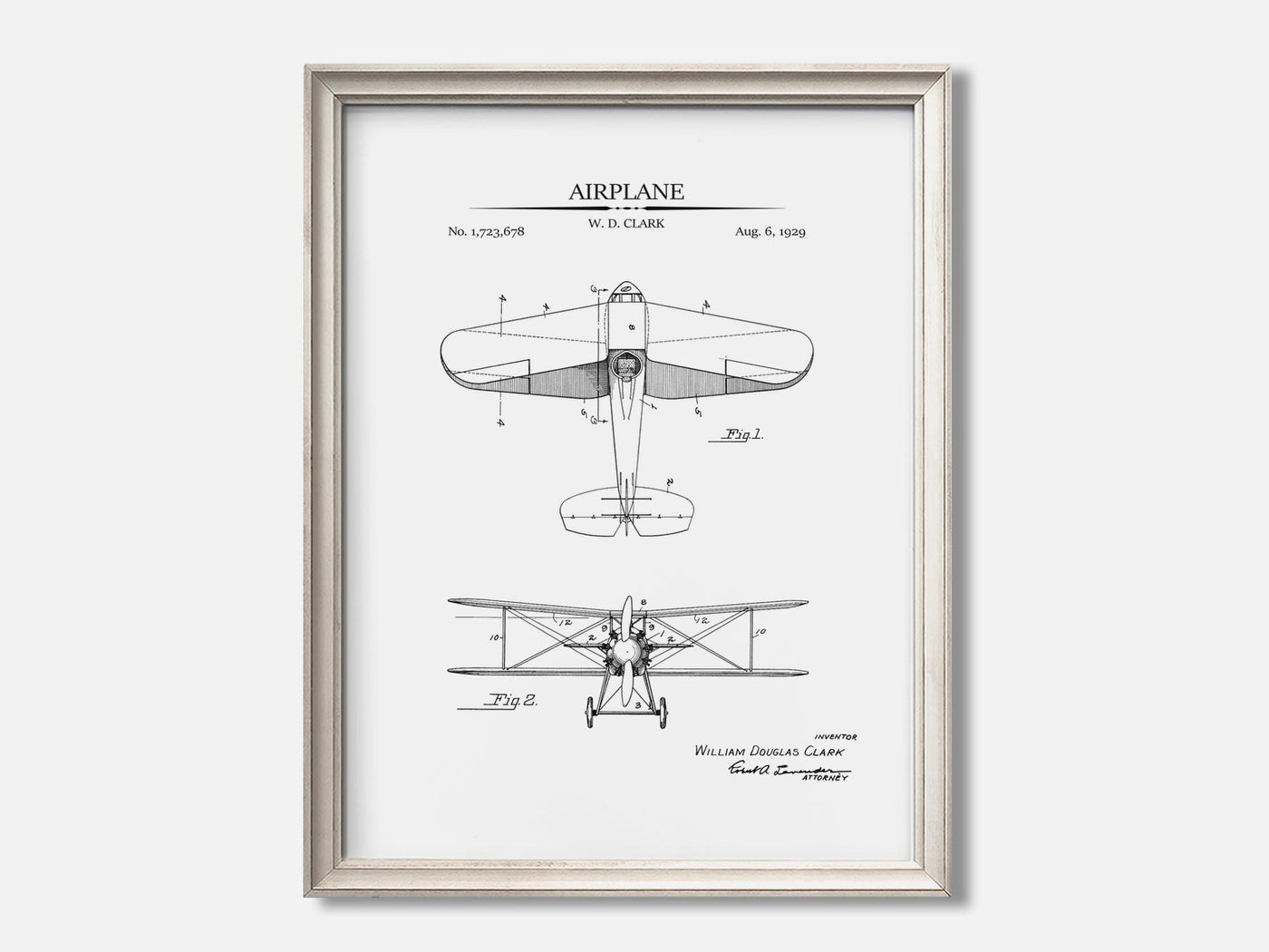 Vintage Airplane Patent Print mockup - A_t10118.2-V1-PC_F+O-SS_1-PS_5x7-C_whi variant