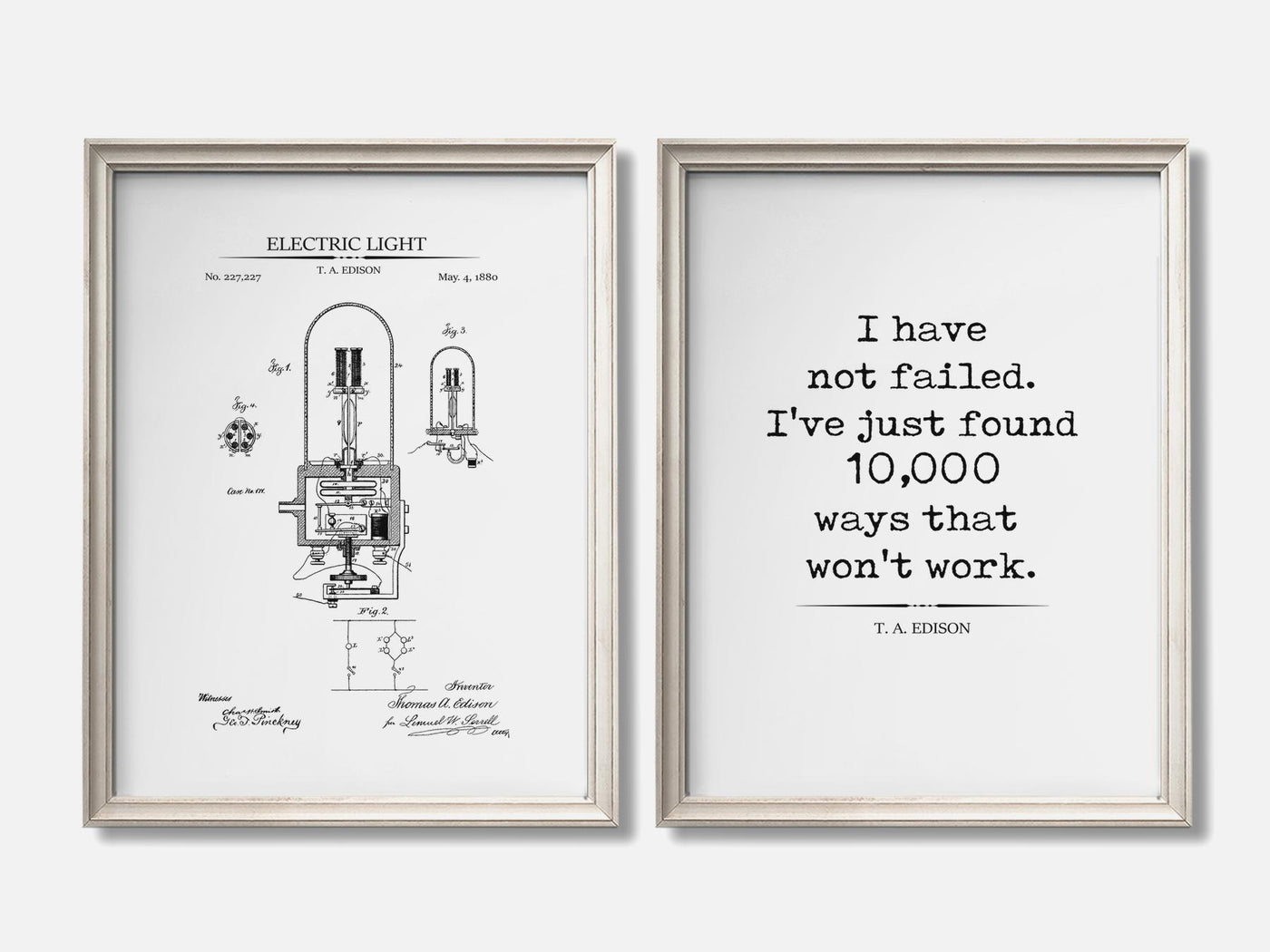 Thomas Edison Patent & Quote Prints - Set of 2 mockup - A_t10161-V1-PC_F+O-SS_2-PS_11x14-C_whi variant