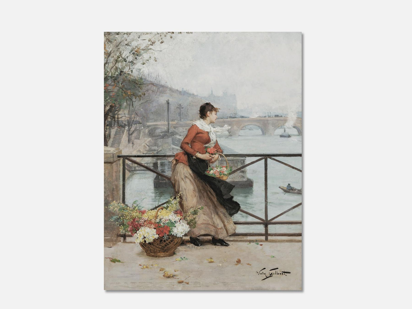 The Flower Vendor On The Pont Des Arts, Paris Art Print mockup - A_p54-V1-PC_AP-SS_1-PS_5x7-C_def variant