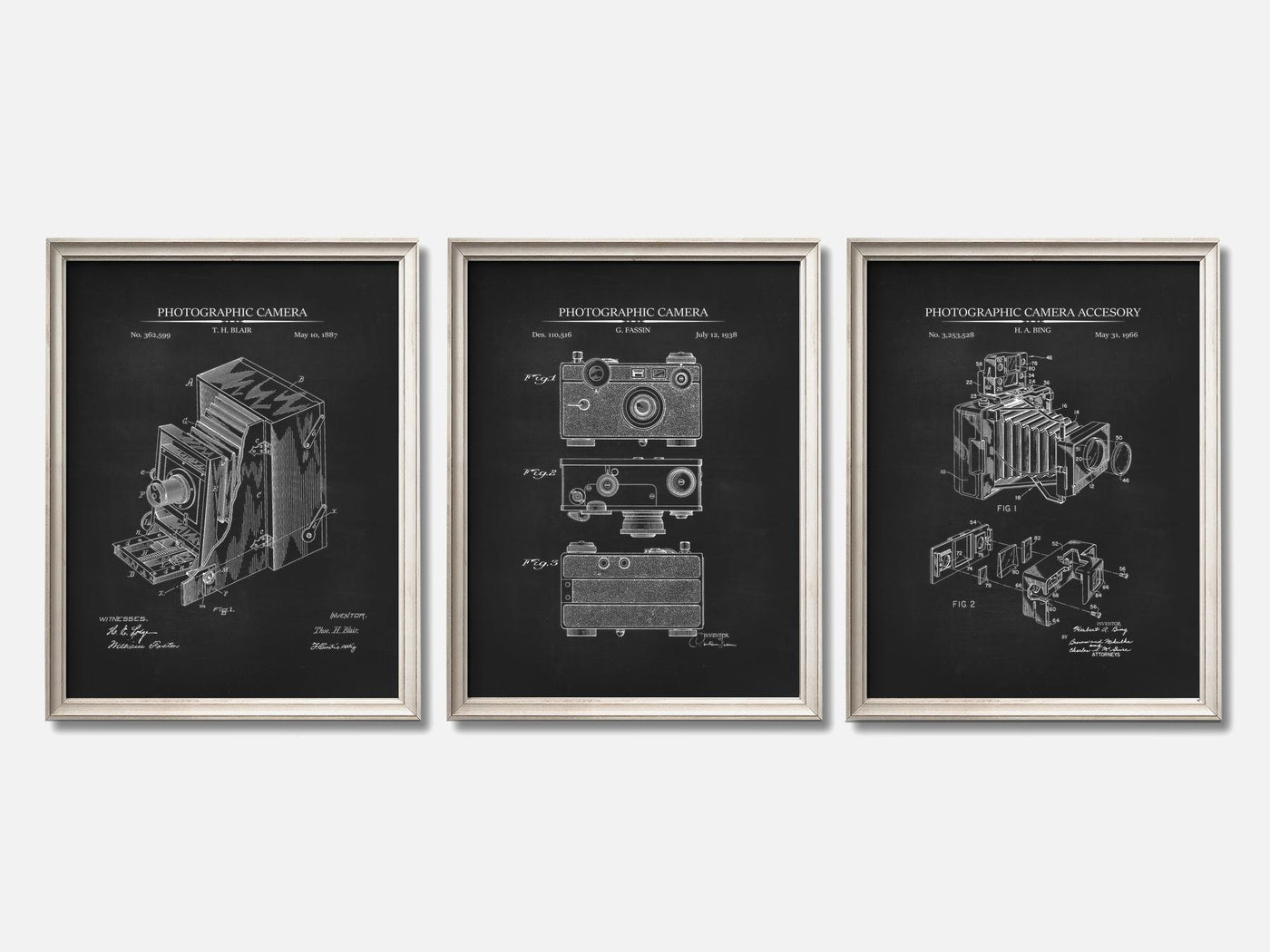 Photography Patent Print Set of 3 mockup - A_t10016-V1-PC_F+O-SS_3-PS_11x14-C_cha variant