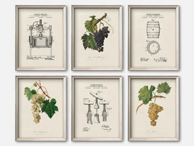 Vintage Wine Cellar Print Set of 6 mockup - A_ms5-V1-PC_F+O-SS_6-PS_5x7-C_lpa variant