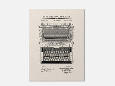 Typewriter Patent Print Set mockup - A_t10051.3-V1-PC_AP-SS_1-PS_5x7-C_ivo variant
