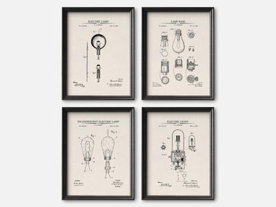 Thomas Edison Patent Print Set of 4 mockup - A_t10024-V1-PC_F+B-SS_4-PS_5x7-C_ivo variant