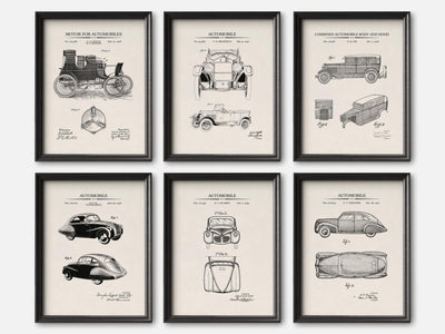 Vintage Car Patent Print Set of 6 mockup - A_t10018-V1-PC_F+B-SS_6-PS_5x7-C_ivo variant