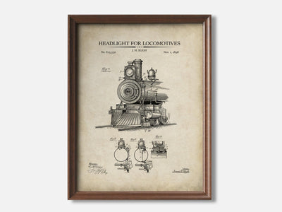 Locomotive Headlight Patent Print mockup - A_t10033.2-V1-PC_F+WA-SS_1-PS_5x7-C_par