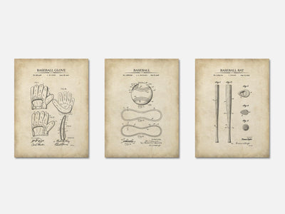 Baseball Patent Print Set of 3 mockup - A_t10012-V1-PC_AP-SS_3-PS_11x14-C_par