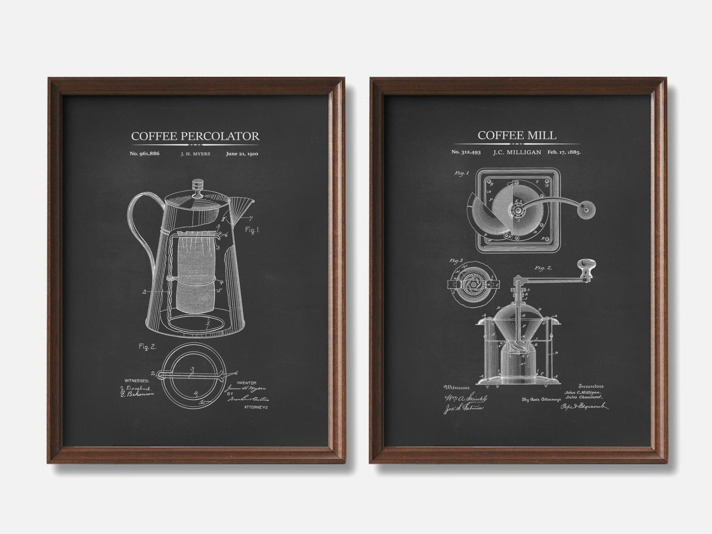 Coffee Patent Prints - Set of 2 mockup - A_t10002-V1-PC_F+WA-SS_2-PS_11x14-C_cha variant