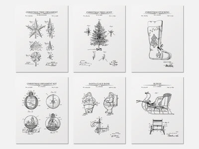 Christmas Patent Print Set of 6 mockup - A_t10126-V1-PC_AP-SS_6-PS_5x7-C_whi variant
