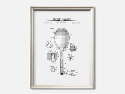 Tennis Racket Patent Print mockup - A_t10049.3-V1-PC_F+O-SS_1-PS_5x7-C_whi variant
