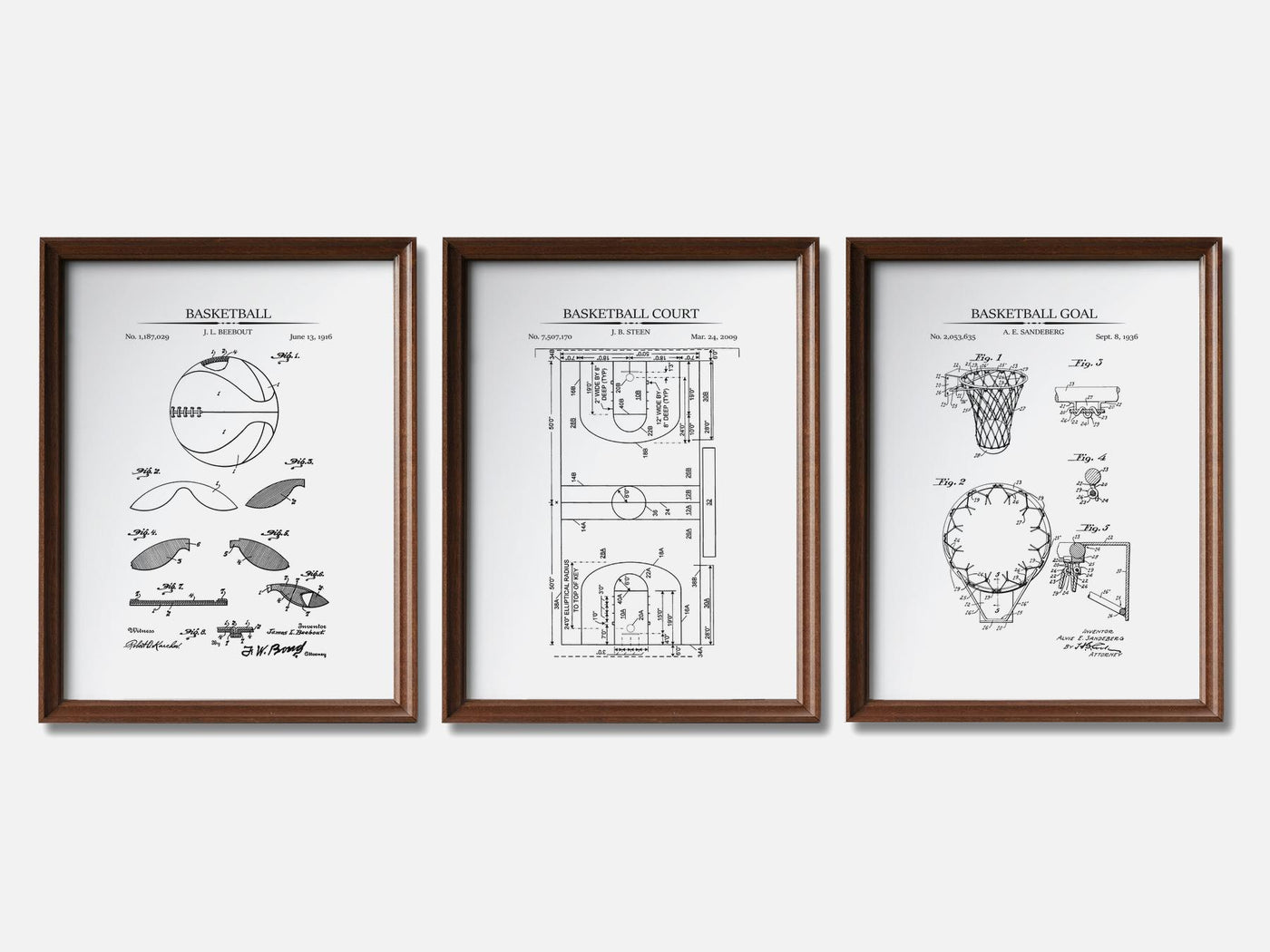 Basketball Patent Print Set of 3 mockup - A_t10066-V1-PC_F+WA-SS_3-PS_11x14-C_whi variant