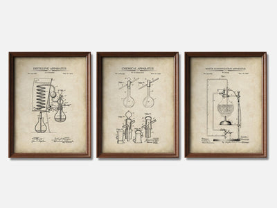Chemistry Patent Print Set of 3 mockup - A_t10115-V1-PC_F+WA-SS_3-PS_11x14-C_par