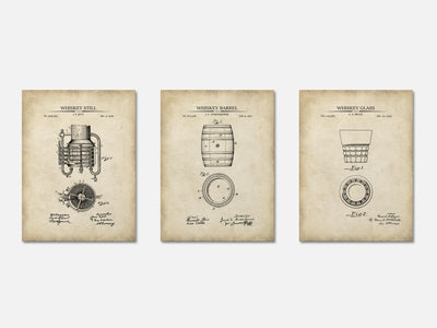 Whiskey Patent Print Set of 3 mockup - A_t10059-V1-PC_AP-SS_3-PS_11x14-C_par variant