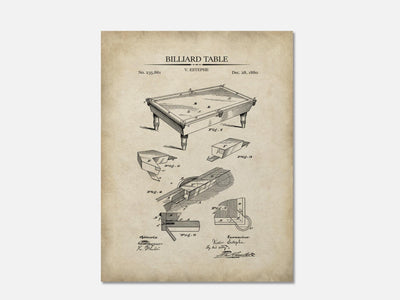 Billiard Table Patent Print mockup - A_t10015.2-V1-PC_AP-SS_1-PS_5x7-C_par