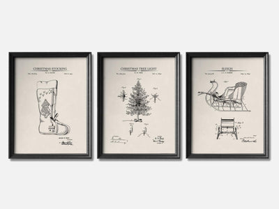 Christmat Patent Print Set of 3 mockup - A_t10019-V1-PC_F+B-SS_3-PS_11x14-C_ivo variant