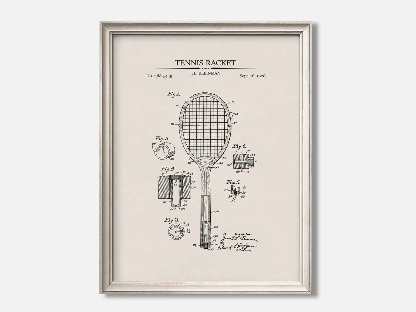 Tennis Racket Patent Print mockup - A_t10049.3-V1-PC_F+O-SS_1-PS_5x7-C_ivo variant