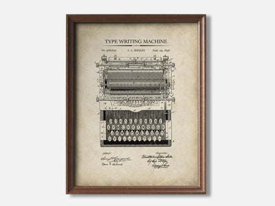 Typewriter Patent Print Set mockup - A_t10051.3-V1-PC_F+WA-SS_1-PS_5x7-C_par variant