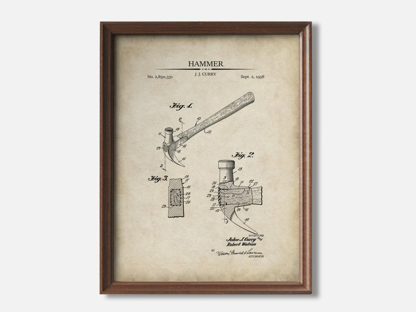 Hammer 1 Walnut - Parchment mockup