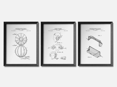 Water Polo Patent Print Set of 3 mockup - A_t10122-V1-PC_F+B-SS_3-PS_11x14-C_whi variant