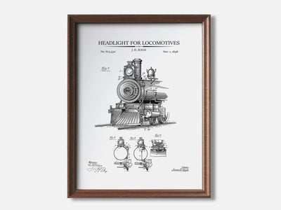 Locomotive Headlight Patent Print mockup - A_t10033.2-V1-PC_F+WA-SS_1-PS_5x7-C_whi variant