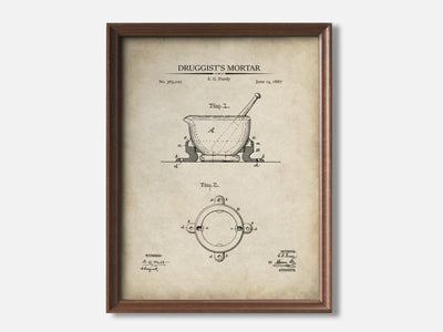 Druggist's Mortar 1 Walnut - Parchment mockup