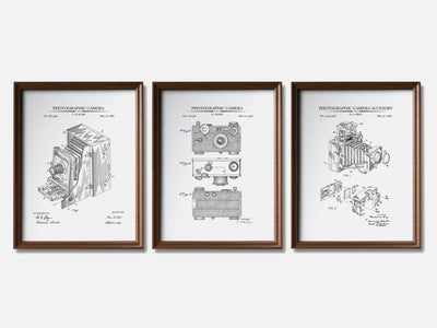 Photography Patent Print Set of 3 mockup - A_t10016-V1-PC_F+WA-SS_3-PS_11x14-C_whi variant