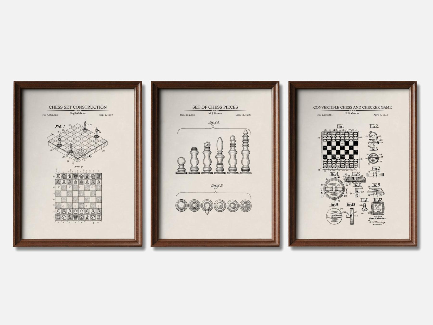 Chess Patent Print Set of 3 mockup - A_t10085-V1-PC_F+WA-SS_3-PS_11x14-C_ivo variant
