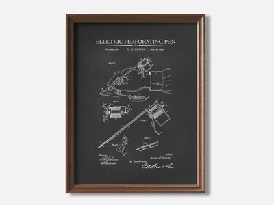 Electric Perforating Pen 1 Walnut - Chalkboard mockup