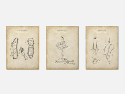 Ballet Patent Print Set of 3 mockup - A_t10065-V1-PC_AP-SS_3-PS_11x14-C_par