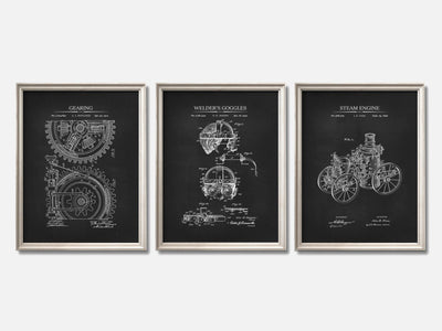 Steampunk Patent Print Set of 3 mockup - A_t10047-V1-PC_F+O-SS_3-PS_11x14-C_cha variant