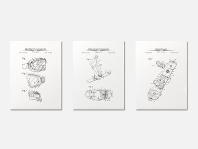 Snowboard Patent Print Set of 3 mockup - A_t10082-V1-PC_AP-SS_3-PS_11x14-C_whi variant