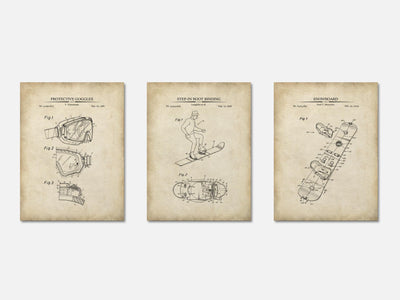 Snowboard Patent Print Set of 3 mockup - A_t10082-V1-PC_AP-SS_3-PS_11x14-C_par