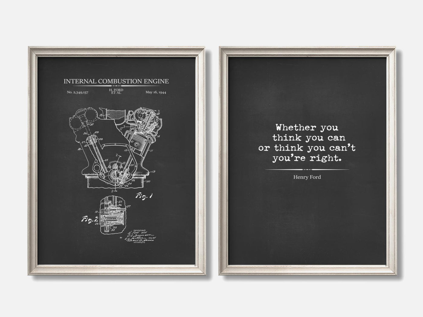Ford Patent & Quote Prints - Set of 2 mockup - A_t10154-V1-PC_F+O-SS_2-PS_11x14-C_cha variant