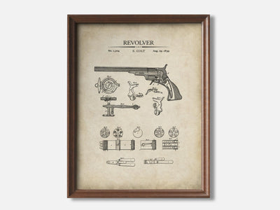 Colt Revolver Patent Print mockup - A_t10005.3-V1-PC_F+WA-SS_1-PS_5x7-C_par