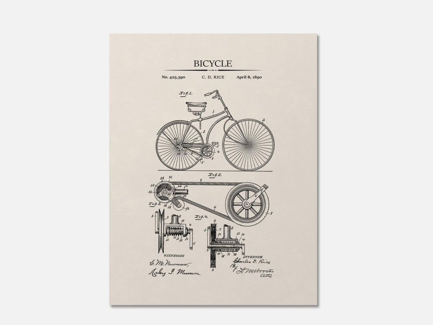 Bicycle Patent Print mockup - A_to2-V1-PC_AP-SS_1-PS_5x7-C_ivo variant