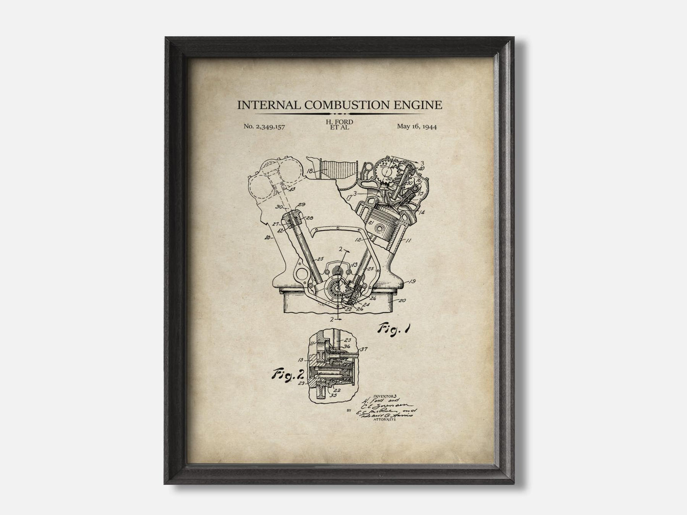 Internal Combustion Engine Patent Print mockup - A_t10072.2-V1-PC_F+B-SS_1-PS_5x7-C_par