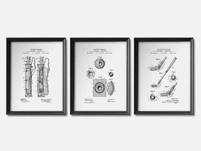 Golf Patent Print Set of 3 mockup - A_t10028-V1-PC_F+B-SS_3-PS_11x14-C_whi variant