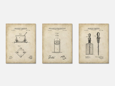 Pharmacy Patent Print Set of 3 mockup - A_t10102-V1-PC_AP-SS_3-PS_11x14-C_par