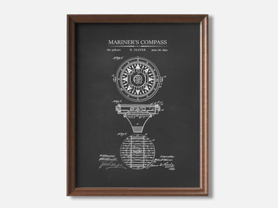 Mariner's Compass Patent Print mockup - A_to5-V1-PC_F+WA-SS_1-PS_5x7-C_cha variant