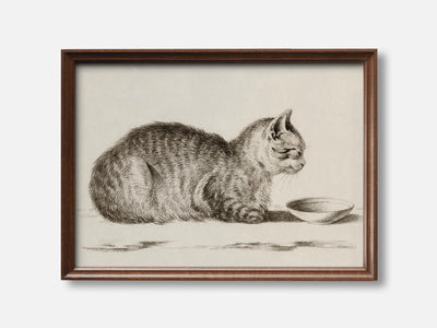 Lying cat with a dish (1812) Art Print mockup - A_d2-V1-PC_F+WA-SS_1-PS_5x7-C_def
