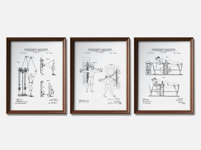 Vintage Workout Patent Print Set of 3 mockup - A_t10055-V1-PC_F+WA-SS_3-PS_11x14-C_whi variant