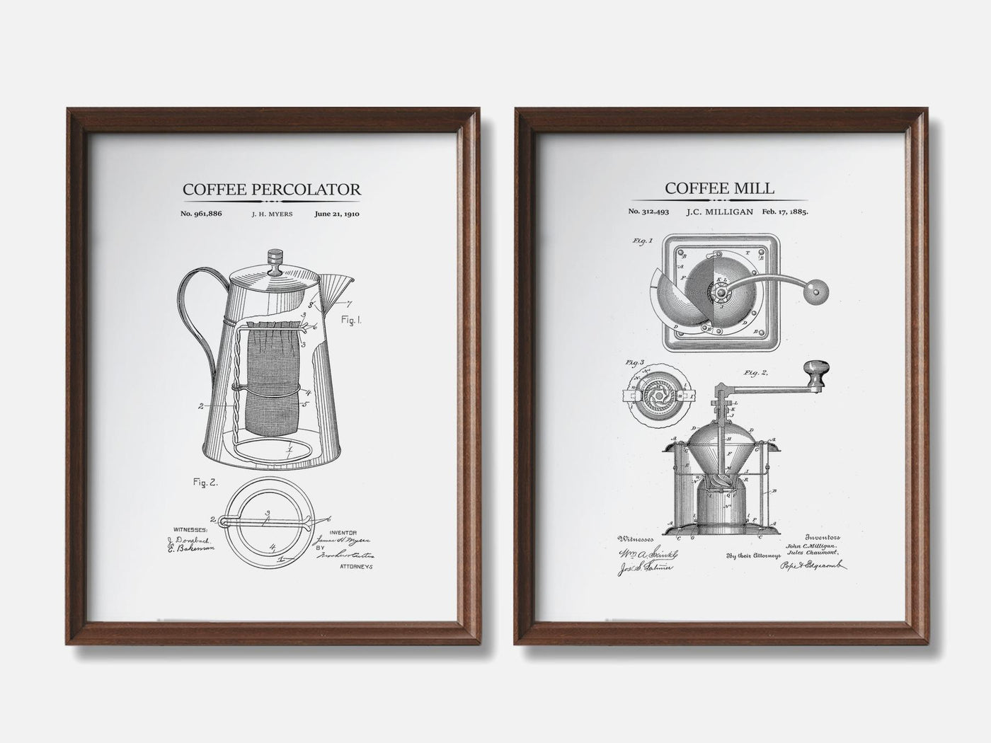Coffee Patent Prints - Set of 2 mockup - A_t10002-V1-PC_F+WA-SS_2-PS_11x14-C_whi variant