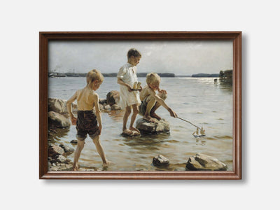 Boys Playing On The Shore (Children Playing On The Shore) (1884) Art Print mockup - A_p366-V1-PC_F+WA-SS_1-PS_5x7-C_def