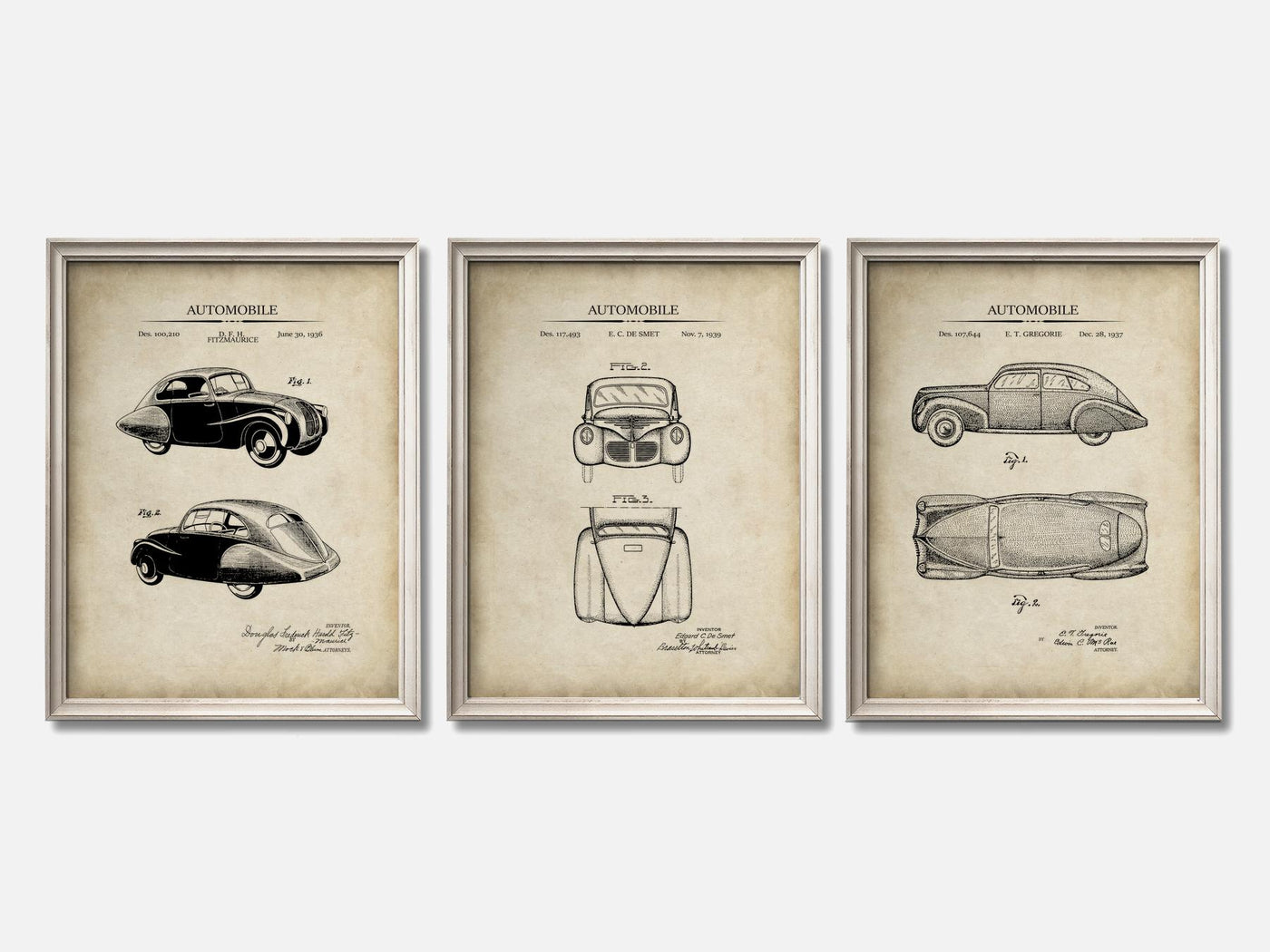 30s Cars Patent Print Set of 3 mockup - A_t10134-V1-PC_F+O-SS_3-PS_11x14-C_par variant