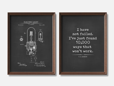 Thomas Edison Patent & Quote Prints - Set of 2 mockup - A_t10161-V1-PC_F+WA-SS_2-PS_11x14-C_cha variant