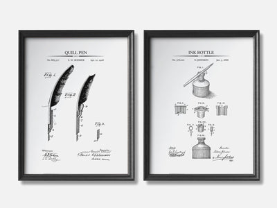 Pen & Ink Patent Prints - Set of 2 mockup - A_t10136-V1-PC_F+B-SS_2-PS_11x14-C_whi variant
