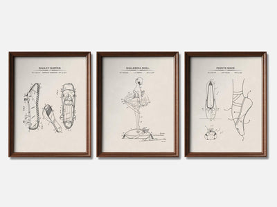 Ballet Patent Print Set of 3 mockup - A_t10065-V1-PC_F+WA-SS_3-PS_11x14-C_ivo variant