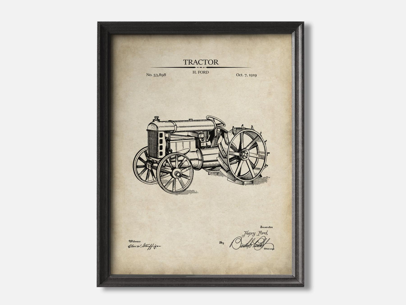 Tractor Patent Print mockup - A_t10025.3-V1-PC_F+B-SS_1-PS_5x7-C_par variant