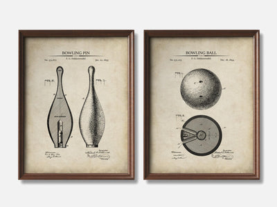 Bowling Patent Print Set of 2 mockup - A_t10124-V1-PC_F+WA-SS_2-PS_11x14-C_par variant