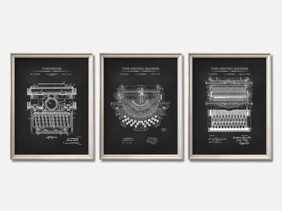 Typewriter Patent Print Set of 3 mockup - A_t10051-V1-PC_F+O-SS_3-PS_11x14-C_cha variant