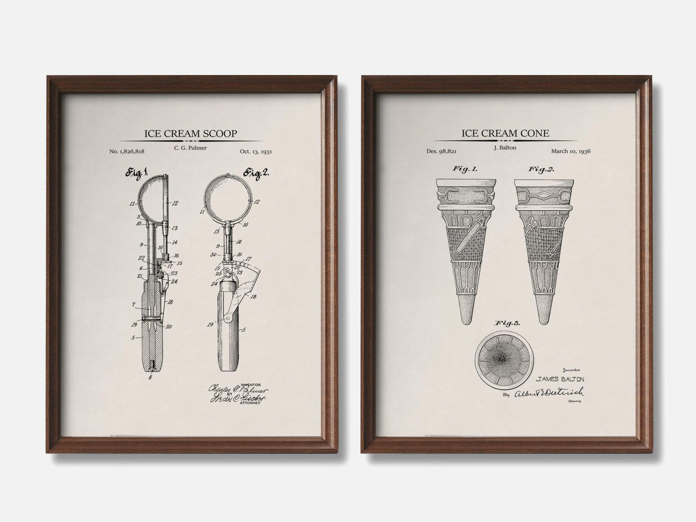 Ice Cream Patent Print Set of 2 mockup - A_t10081-V1-PC_F+WA-SS_2-PS_11x14-C_ivo variant